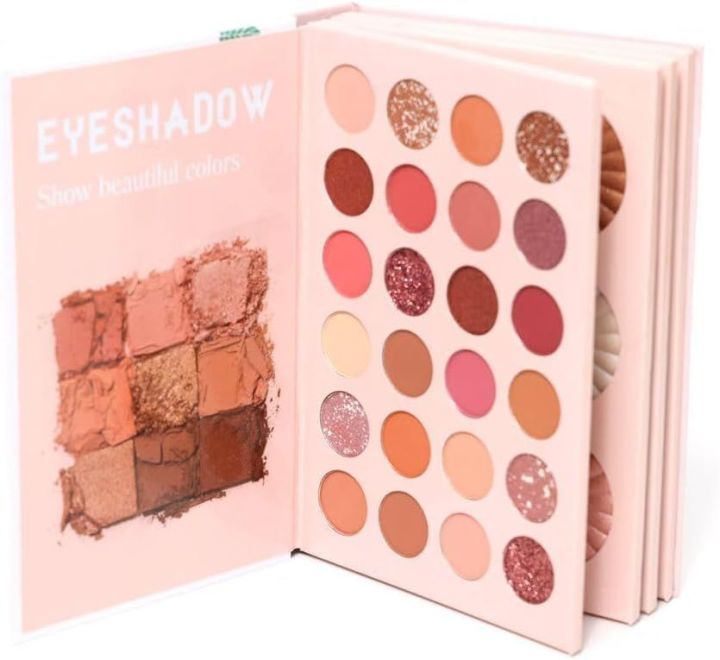 Makeup Book Palette, Wterproof Long Lasting High Pigment Eyeshadow Palette, 82 Color Eyeshadow Palette, Palette 1x3 - Eye Shadow & Highlighter & Blush, Make up Pallets for Women 1set